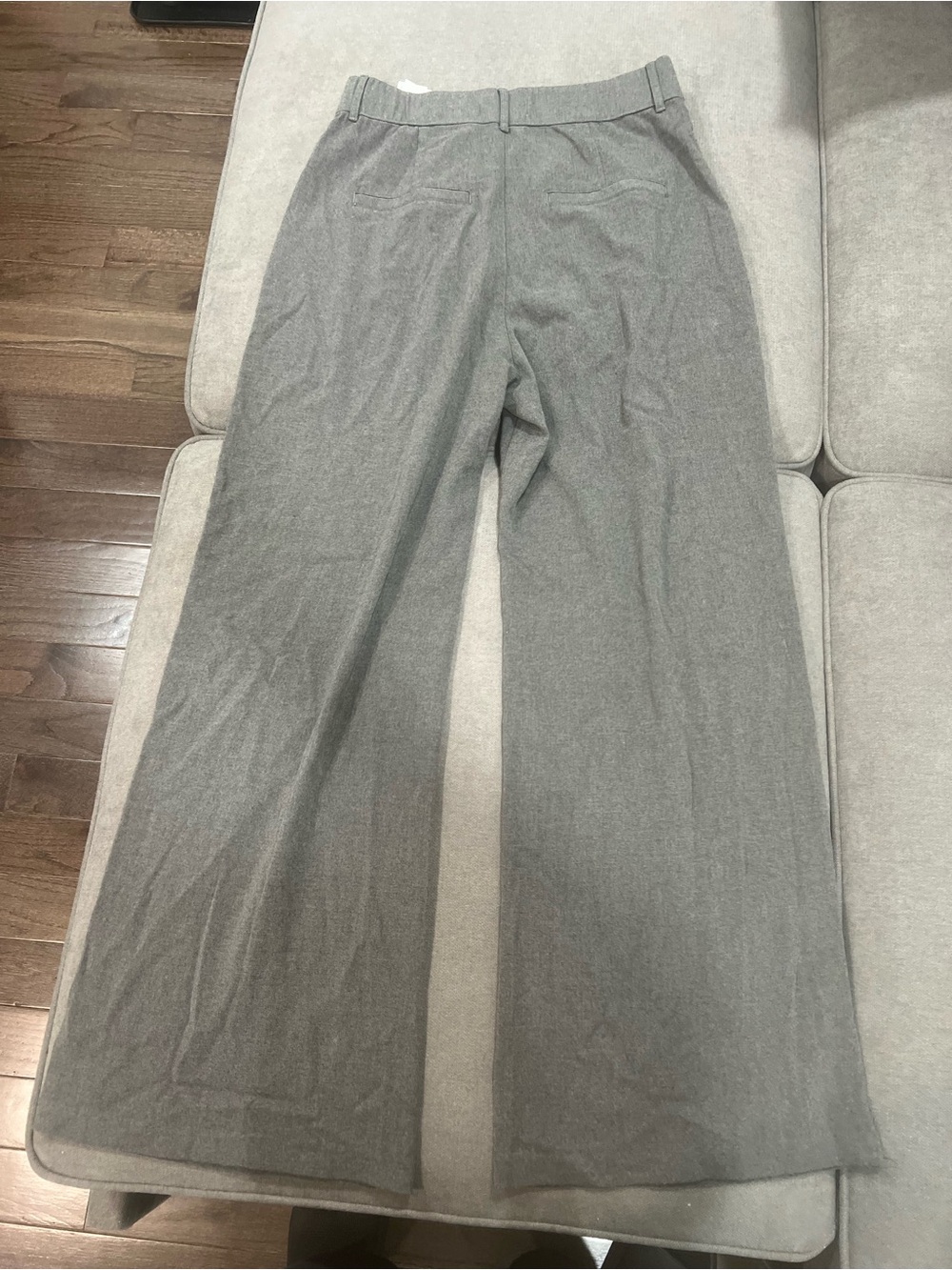 Abercrombie and Fitch Wide Leg Gray Pleated Trousers - Picture 3 of 3